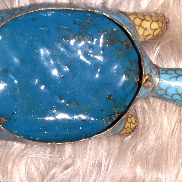 VTG. Cloisonne Turtle Trinket Box - Picture 9 of 11